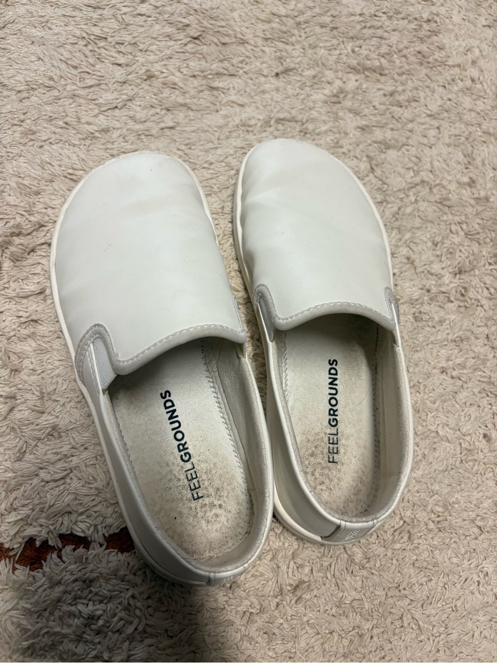 FEELGROUNDS White Slip-On Casual Shoes